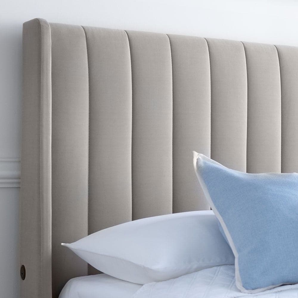 Heyman channeled cheap upholstered standard bed