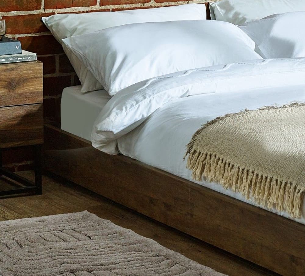 Marston Rustic Wooden Platform Bed | Happy Beds