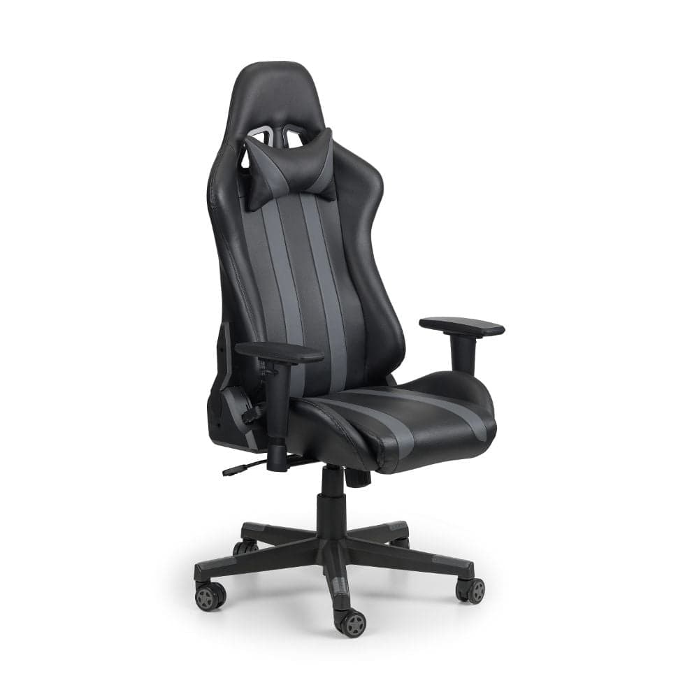 Gaming chair black and grey sales