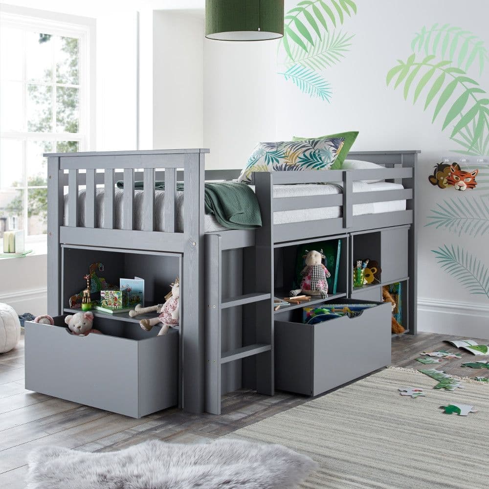 Single mid sleeper shop bed with storage