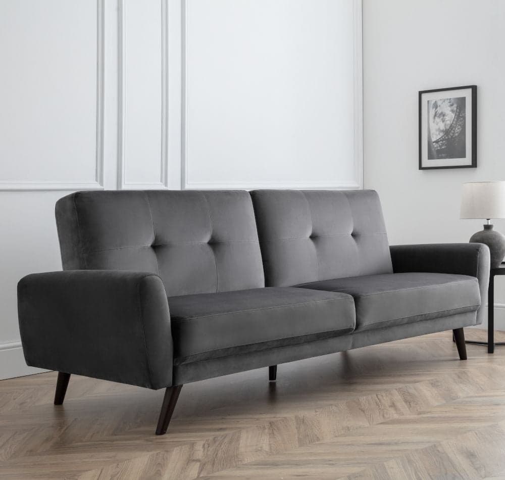 Dark grey store fabric couch