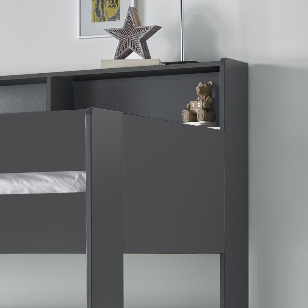 Black kallisto bookcase headboard with doors discount