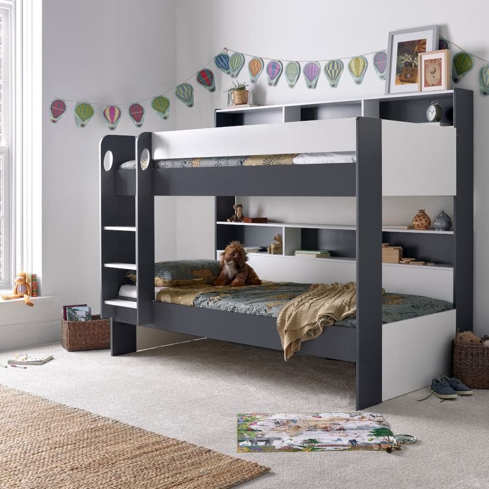 Low loft bed with shop storage for adults