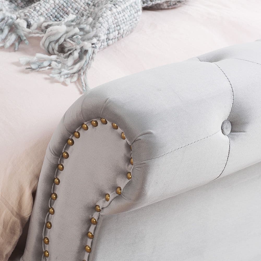 Reynolds upholstered sleigh bed hot sale