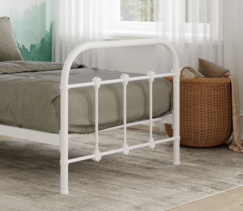 Orea White Metal Bed Happy Beds