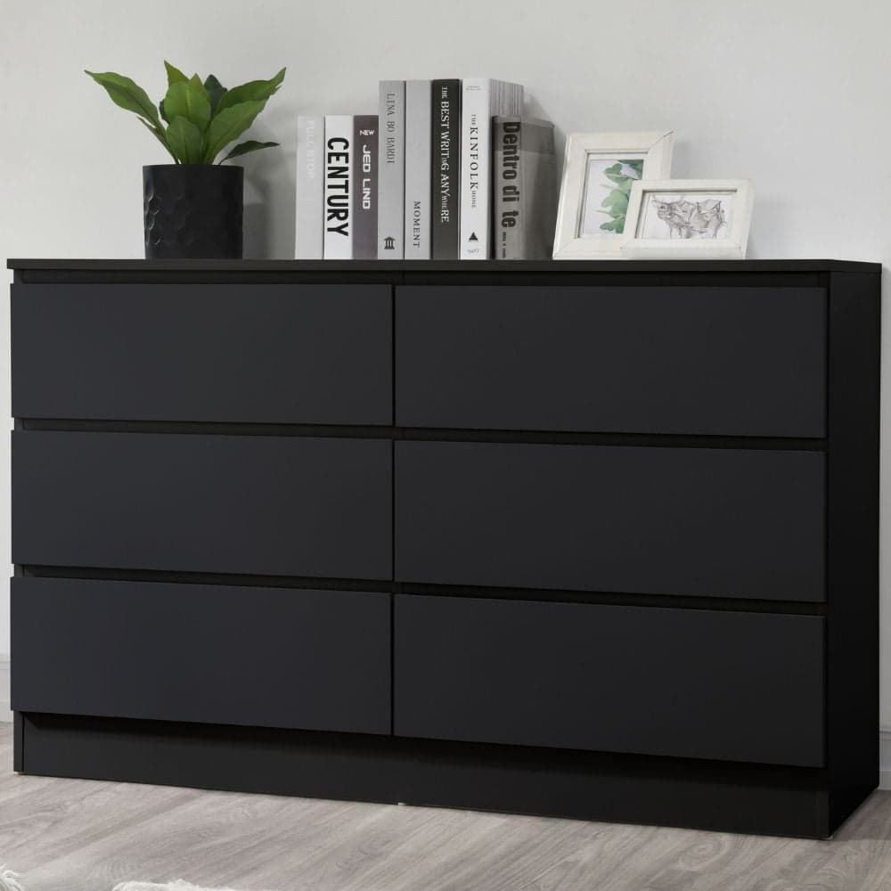 White dresser best sale black drawers