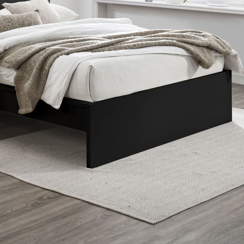 Black wooden bed frame ikea deals