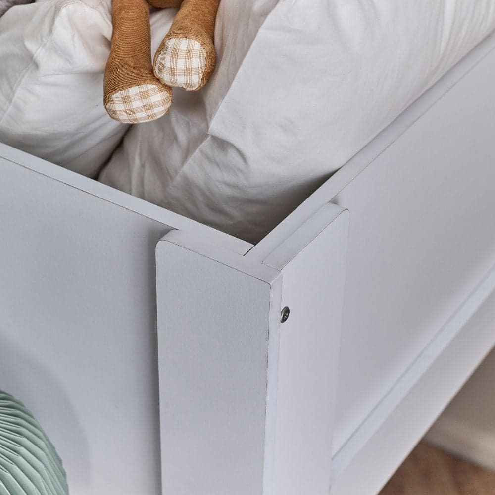 Otis White Wooden Storage Midsleeper Bed Happy Beds