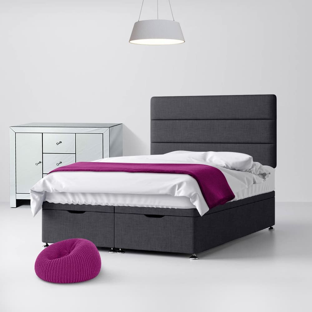 Grey leather hotsell divan bed