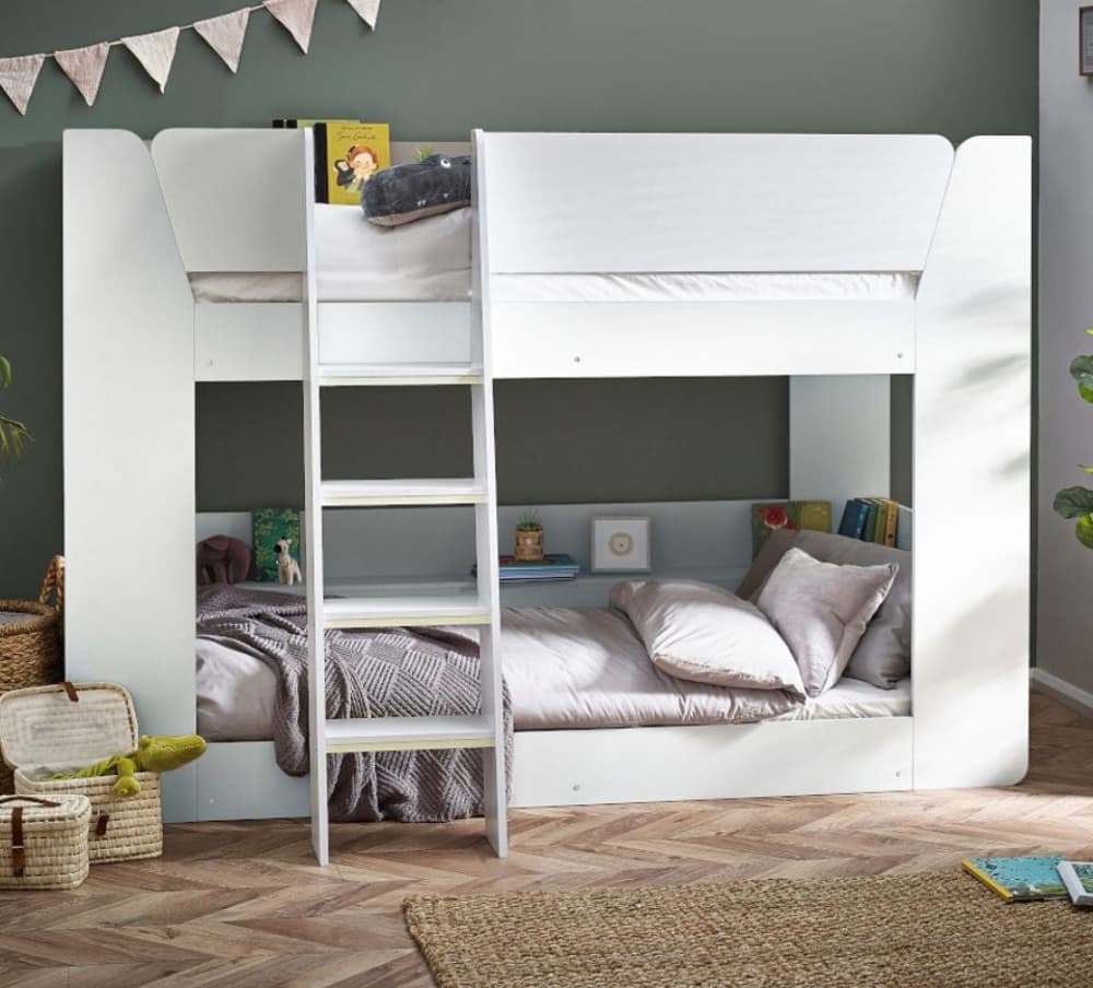 Parsec White Wooden Bunk Bed Happy Beds