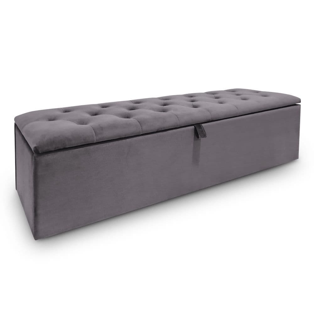 Grey velvet blanket hotsell box