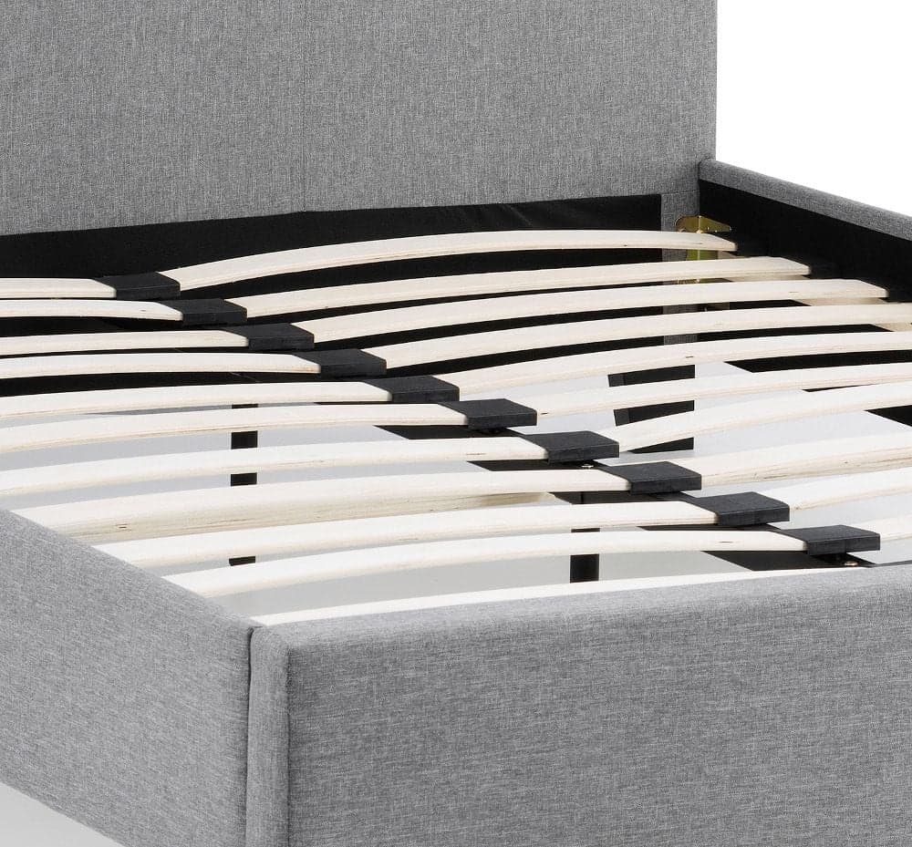 Light gray shop upholstered platform bed