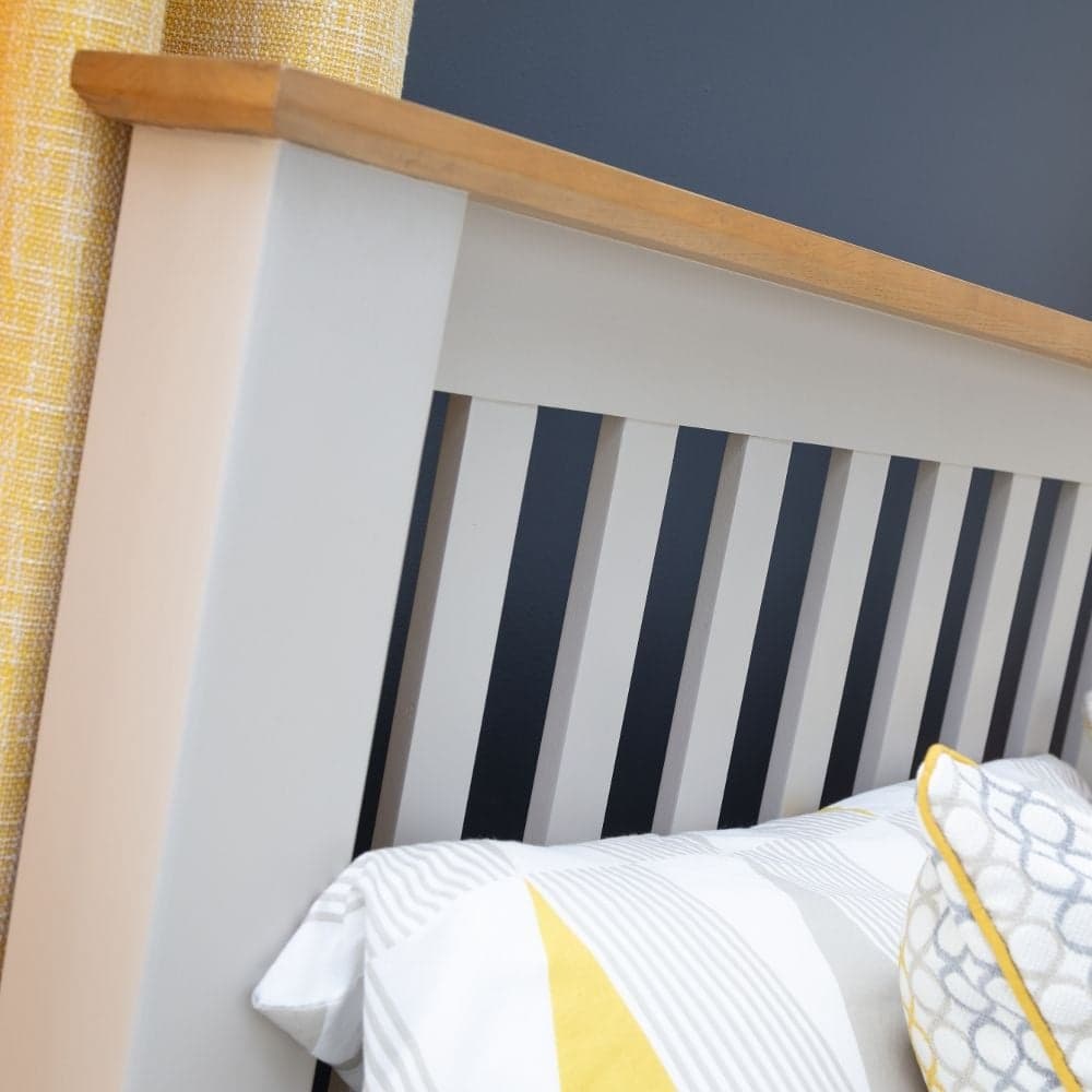 Richmond Grey and Oak Wooden Bed Happy Beds