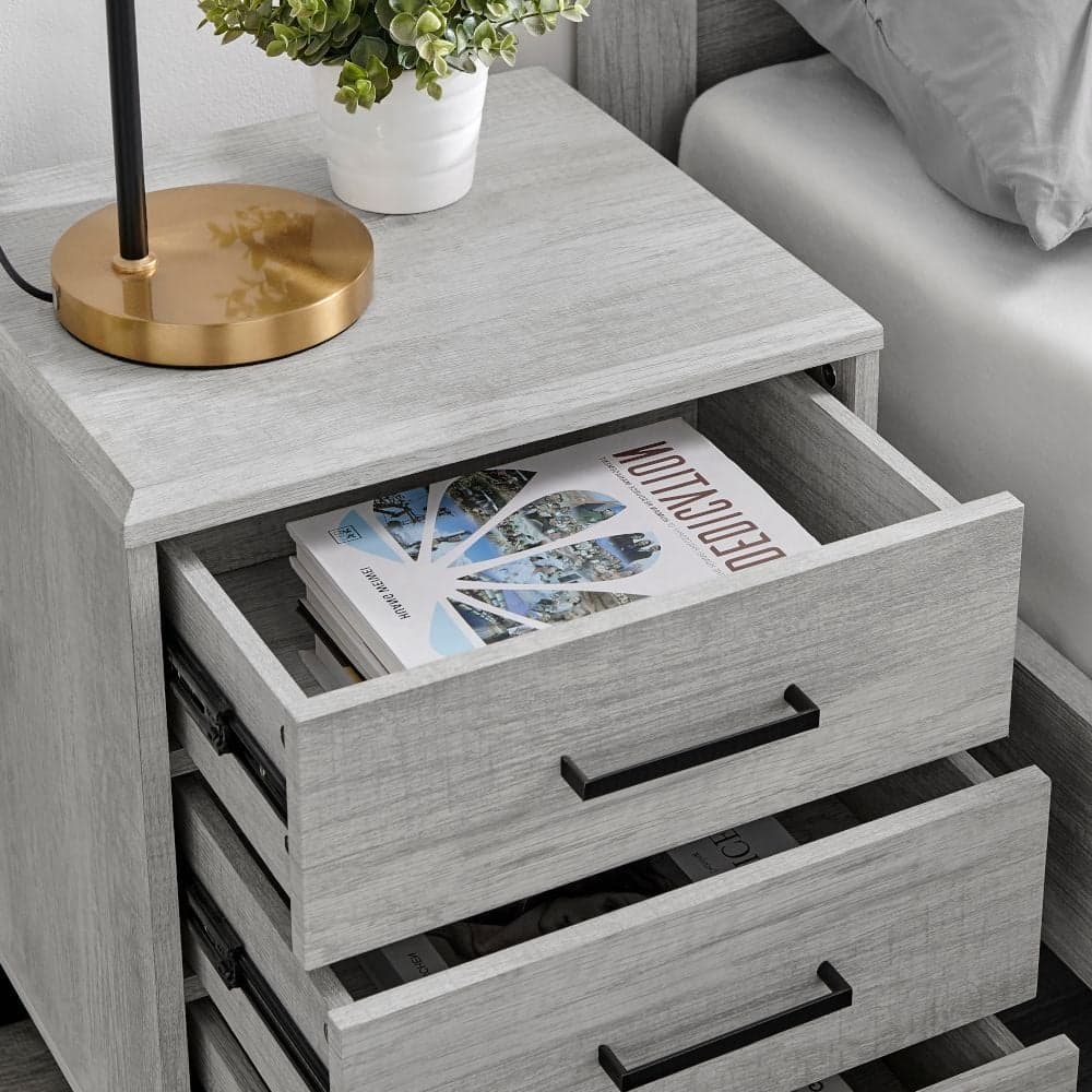 Grey oak sales night stand