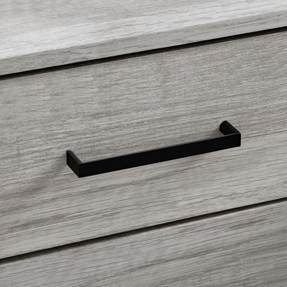 Rodley Grey Oak 3 Drawer Bedside Table Happy Beds