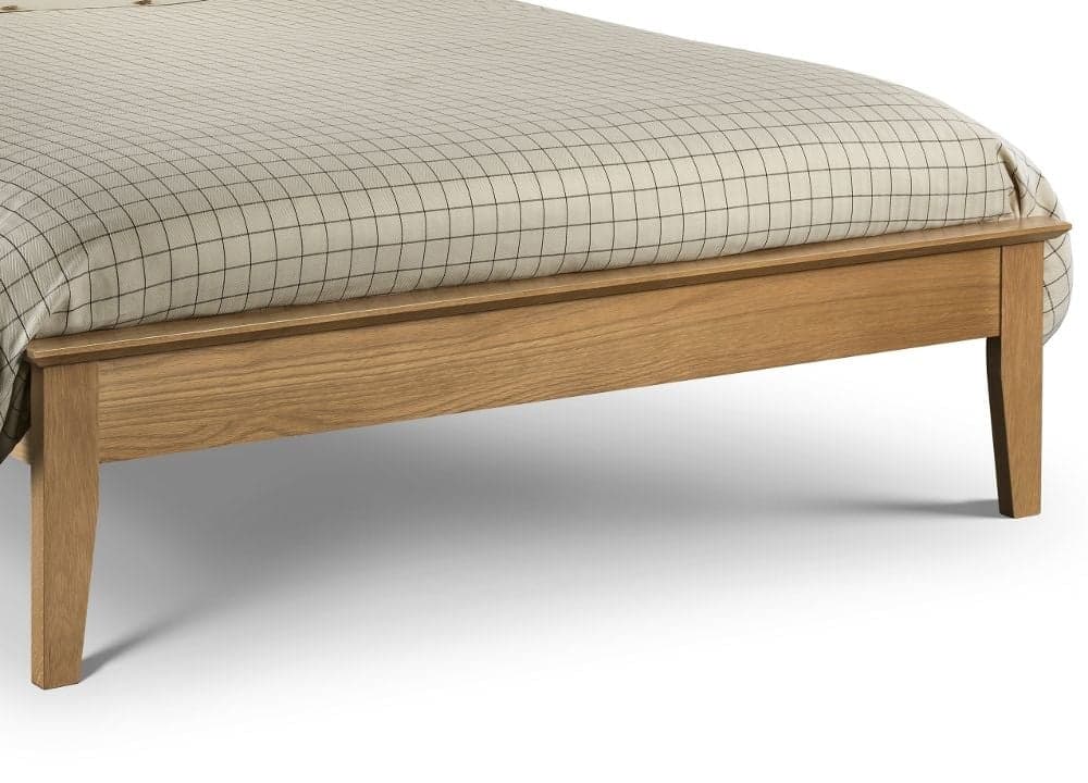 Salerno Oak Finish Wooden Bed Beds Happy Beds