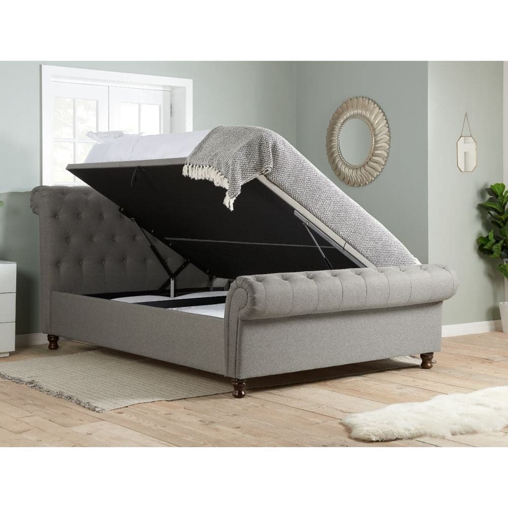 Sleigh bed store double grey