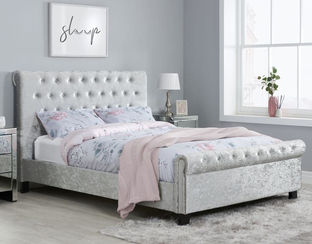 Crushed velvet deals three quarter bed