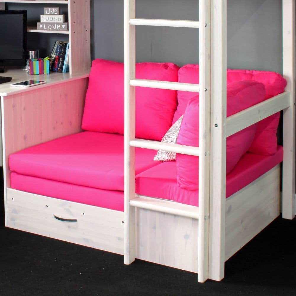 White sales wood futon