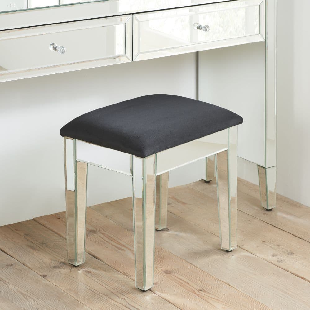 Grey mirrored stool sale