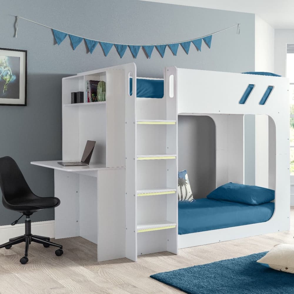 High sleeper double cheap bed with desk