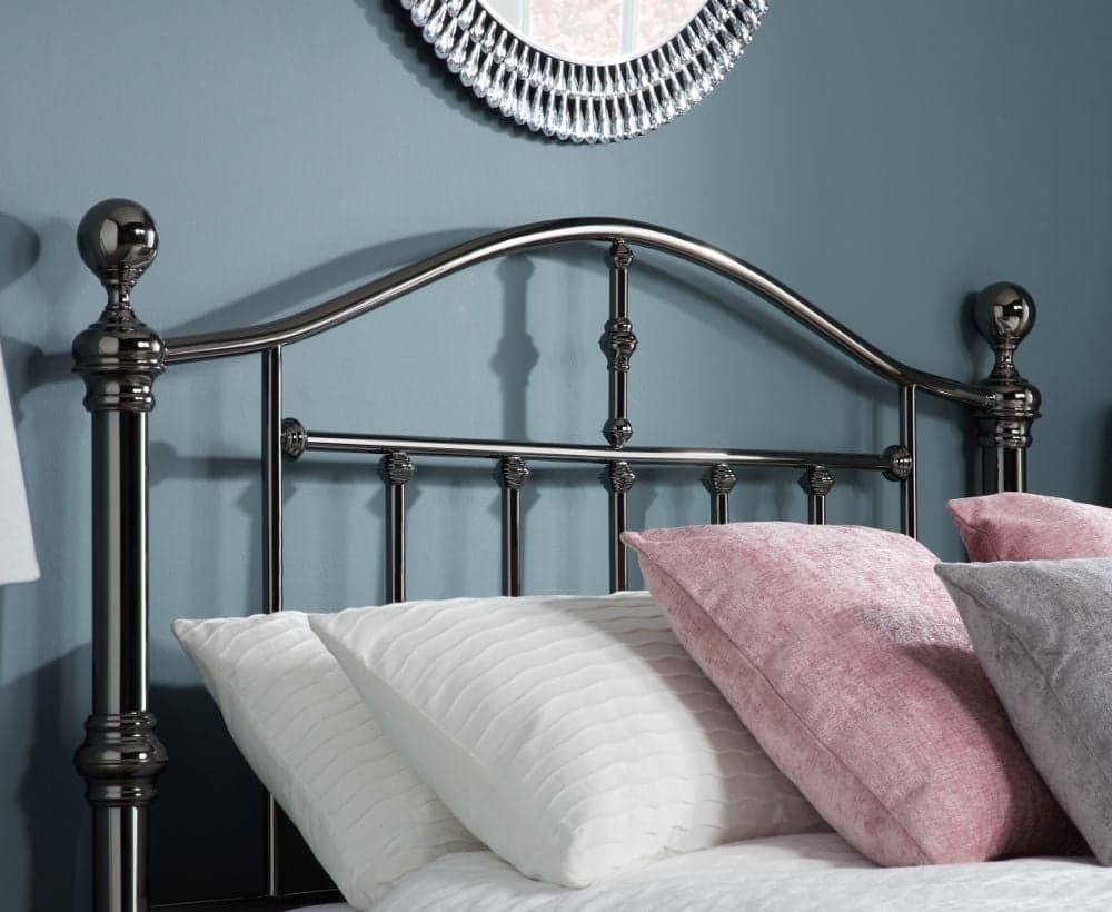 Nickel metal on sale bed frame