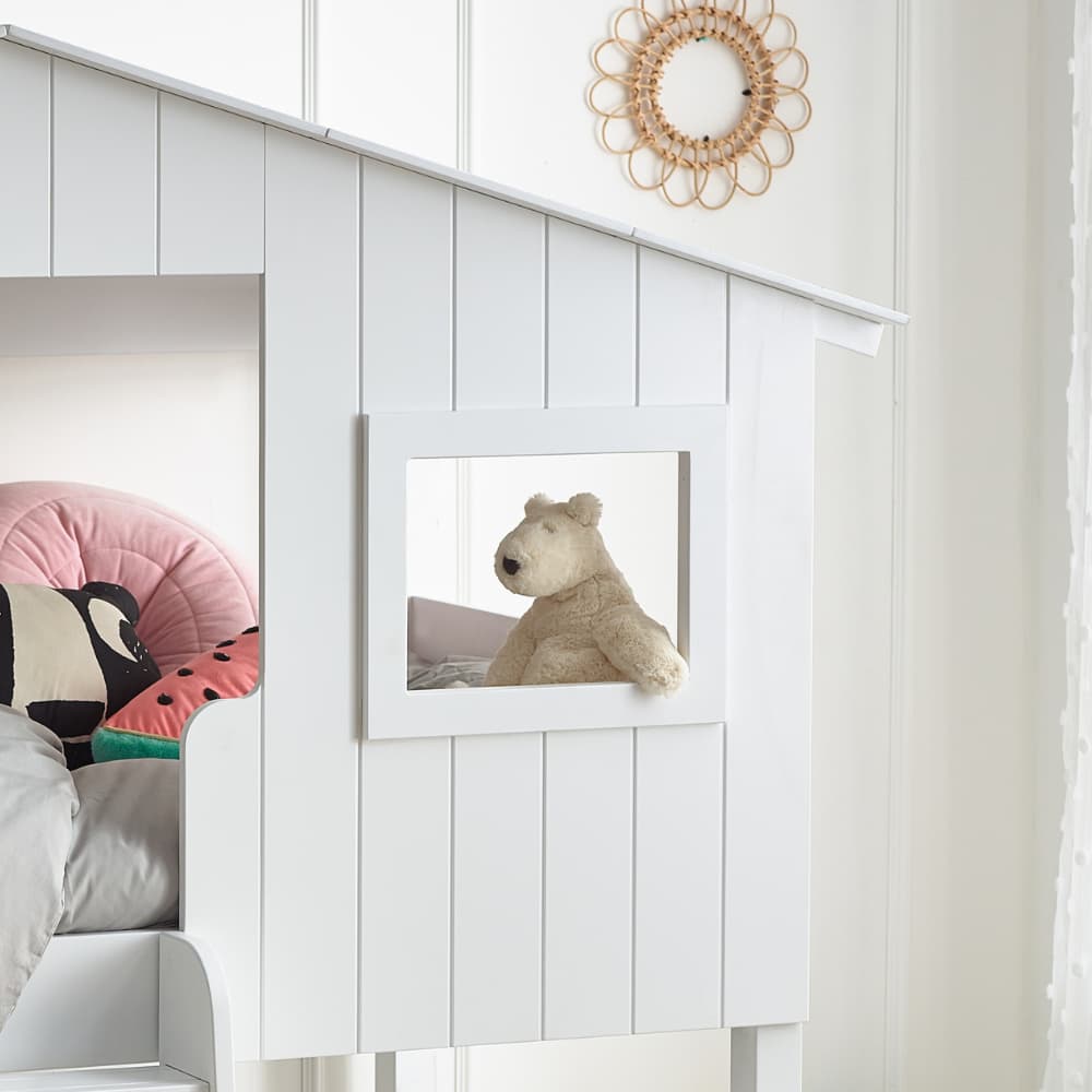 Willow White Wooden Treehouse Bunk Bed Happy Beds