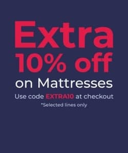 Extra 10% off Mattresses