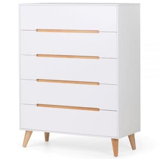 Alicia White And Oak 3 Drawer Wooden, Small White Wooden Drawer Unit