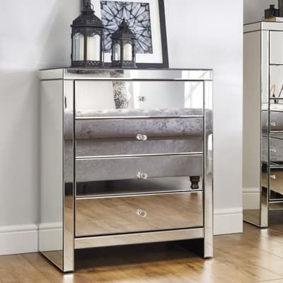 Seville Mirrored 4 Drawer Chest