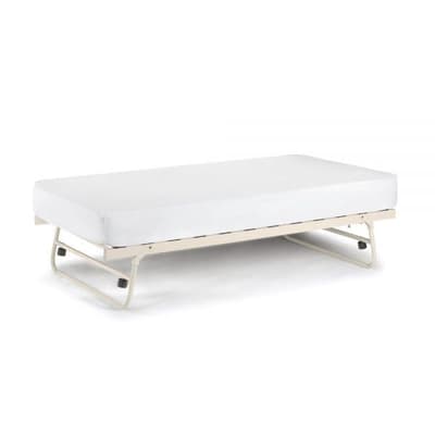 Versailles Stone White Metal Guest Underbed Trundle  - 3ft Single
