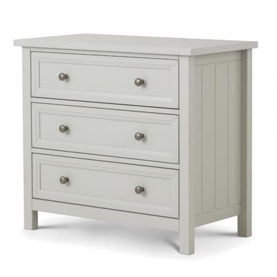 Maine Dove Grey 3 Drawer Wooden Chest