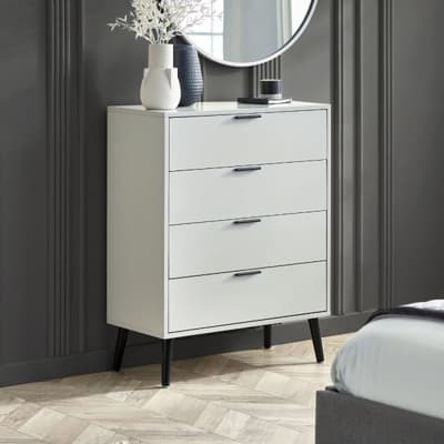 Alba Silk Grey 4 Drawer Wide Chest
