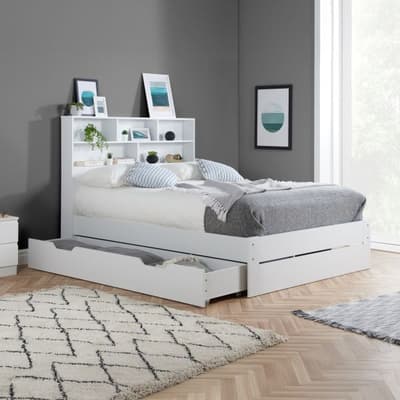 Alfie White Wooden Storage Bed