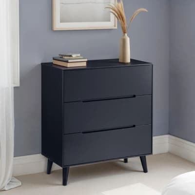 Alicia Grey 3 Drawer Wooden Chest
