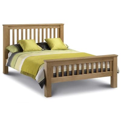 Amsterdam High Foot End Solid Oak Wooden Bed