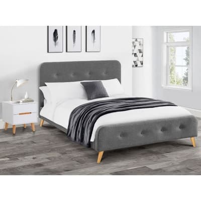 Astrid Grey Fabric Bed