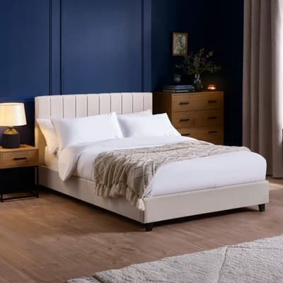 Aylen Oatmeal Fabric Bed