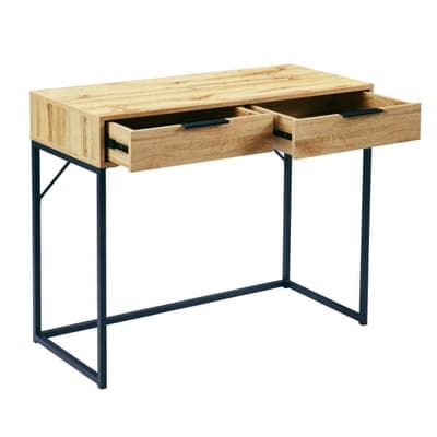 Bali Oak 2 Drawer Wooden Dressing Table & Desk