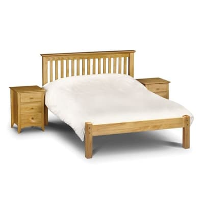 Barcelona Low Foot End Antique Solid Pine Wooden Bed