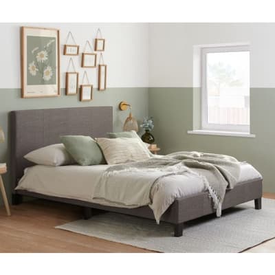 Berlin Grey Fabric Bed