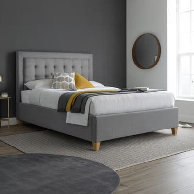 Brandon Grey Fabric Ottoman Bed