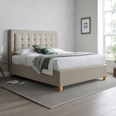 Brandon Oatmeal Fabric Ottoman Bed