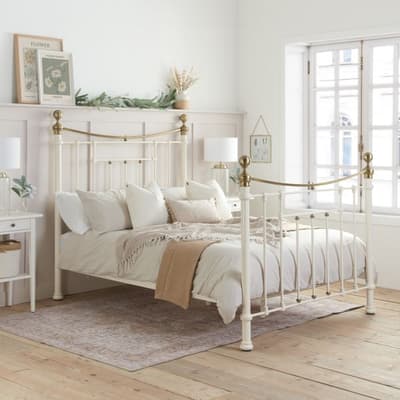 Bronte Cream Metal Bed