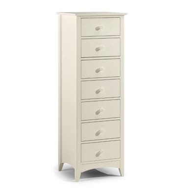 Cameo Stone White Narrow 7 Drawer Chest