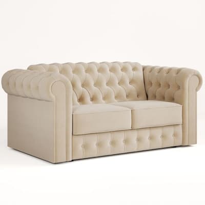 Chesterfield Linen 2 Seater Twill Sofa Bed