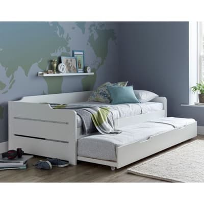Copella White Wooden Day Bed with Guest Bed Copella White Wooden Day Bed with Guest Bed