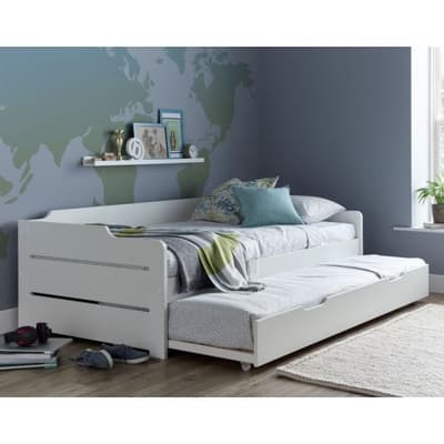 Copella White Wooden Day Bed with Guest Bed