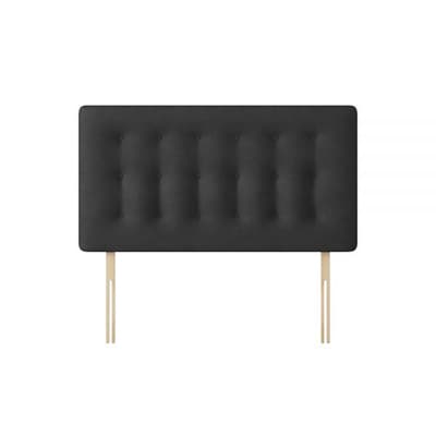 Cornell Buttoned Charcoal Fabric Headboard