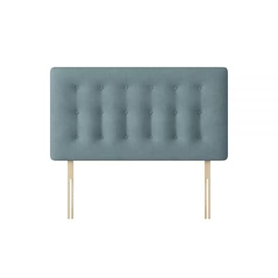 Cornell Buttoned Duck Egg Blue Fabric Headboard